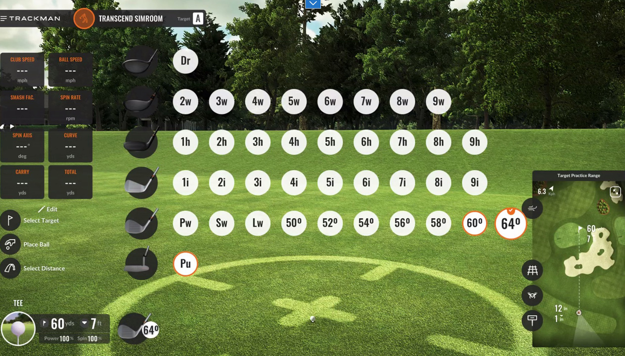 Trackman software club selection 2