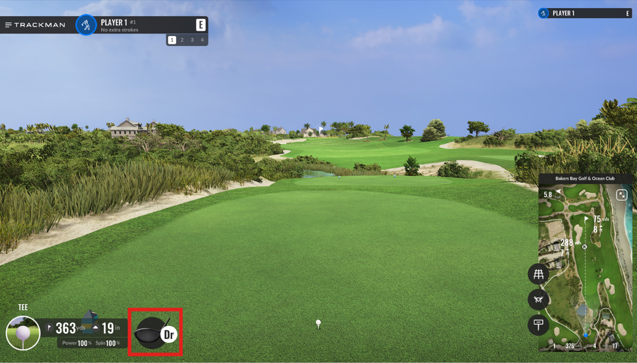 Trackman software game start