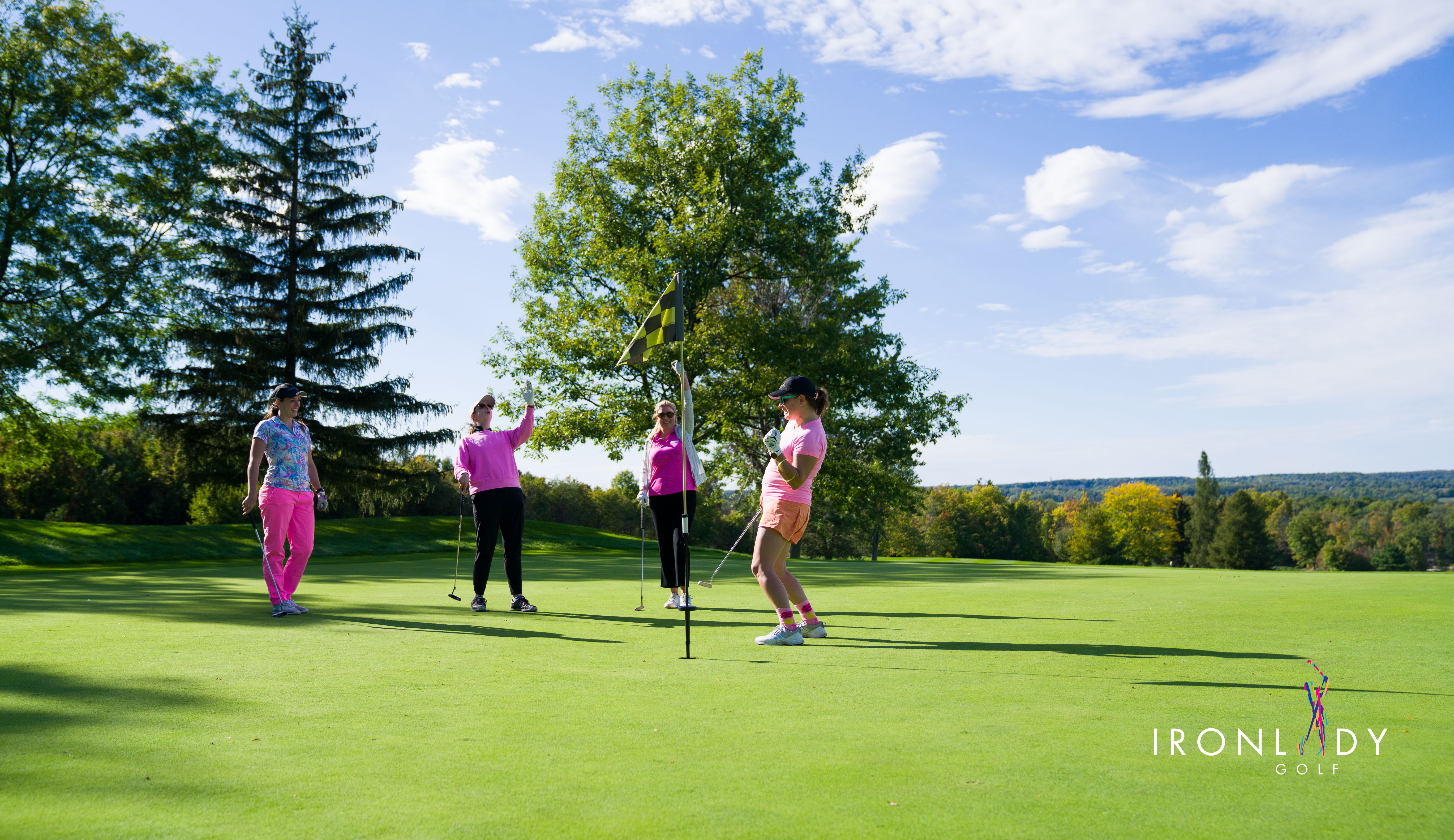 Image of  several woman at a golf course